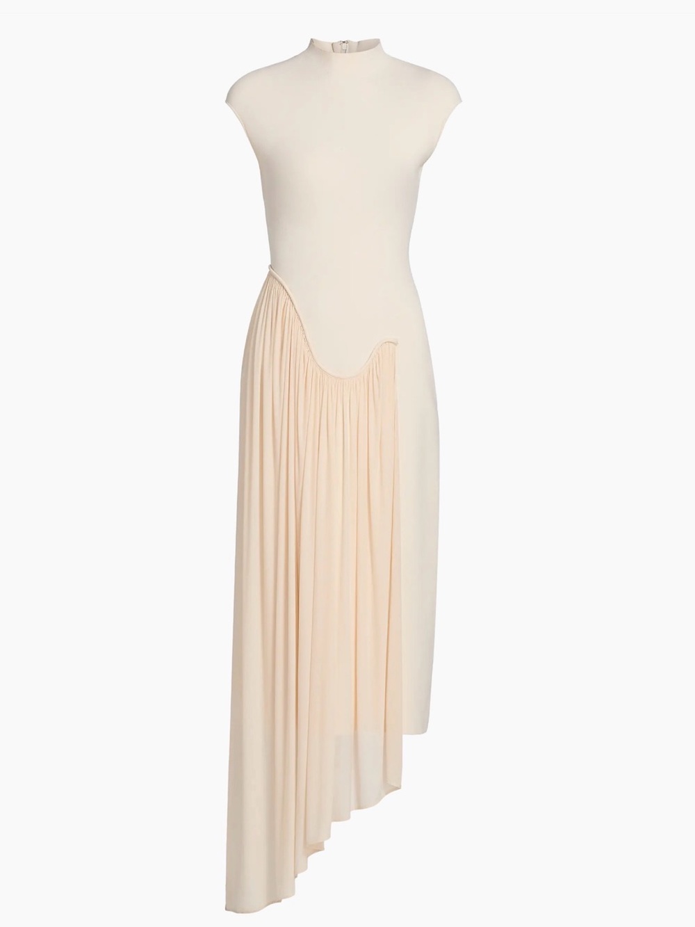 ET OCHS Francis Knit Combo Midi Dress in Ivory